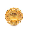 Chanel CC Gold Plated Round Clip On Earrings Secondhand