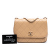 Chanel Small Stitched Calfskin Covered CC Flap Secondhand