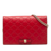 Gucci Mini Guccissima Bow Signature Wallet On Chain Secondhand