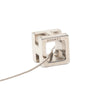 Hermès Palladium Plated Enamel Cage dH Cube Necklace Secondhand