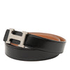 Hermès Togo and Box Calf H Strie Reversible Belt Secondhand