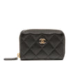 Secondhand Chanel CC Quilted Caviar Zip Coin Purse