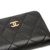 Secondhand Chanel CC Quilted Caviar Zip Coin Purse