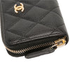 Secondhand Chanel CC Quilted Caviar Zip Coin Purse