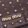 Secondhand Miu Miu Leather Studded Frame Clutch
