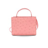 Secondhand Loro Piana Pink Ostrich Cluisee Top Handle Bag - '20s