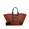 Secondhand Balenciaga Large Raffia Motocross Classic Panier Tote