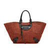 Secondhand Balenciaga Large Raffia Motocross Classic Panier Tote
