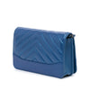 Secondhand Chanel Chevron Aged Metallic Calfskin Gabrielle Wallet On Chain
