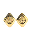 Chanel Gold Plated CC Clip On Earrings Secondhand