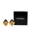 Chanel Gold Plated CC Clip On Earrings Secondhand