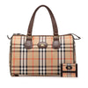 Burberry Haymarket Check Canvas Boston Bag Secondhand