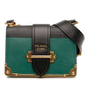 Prada Saffiano Trimmed City Calf Crystal Cahier Crossbody Secondhand