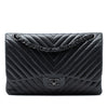 Chanel Jumbo Classic Chevron Lambskin So Black Double Flap Secondhand