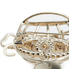Secondhand Chanel CC Gold Plated Faux Pearl and Rhinestones Logo Birdcage Brooch