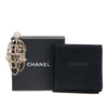 Secondhand Chanel CC Gold Plated Faux Pearl and Rhinestones Logo Birdcage Brooch
