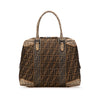 Fendi Large Zucca Canvas Mixed Media Tote Secondhand