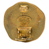 Chanel CC Gold Plated Round Clip On Earrings Secondhand