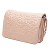Chanel CC Embossed Lambskin Camellia Wallet On Chain Secondhand