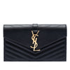 Saint Laurent Lambskin Chevron Monogram Clutch Secondhand