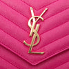 Saint Laurent Grain De Poudre Chevron Monogram Envelope Chain Wallet Secondhand