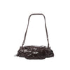 Diesel Scrunch-D Leather Shoulder Bag in Burgundy Secondhand