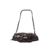 Diesel Scrunch-D Leather Shoulder Bag in Burgundy Secondhand