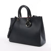 Dior Diorissimo Smooth Leather Large 2Way Handbag in Black x Rose Indien Secondhand