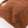 Dior Lady Dior Cannage Nylon Handbag in Brown Secondhand