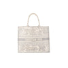 Dior Book Tote Large Jouy Embroidered canvas Handbag Handbag in Gray Secondhand