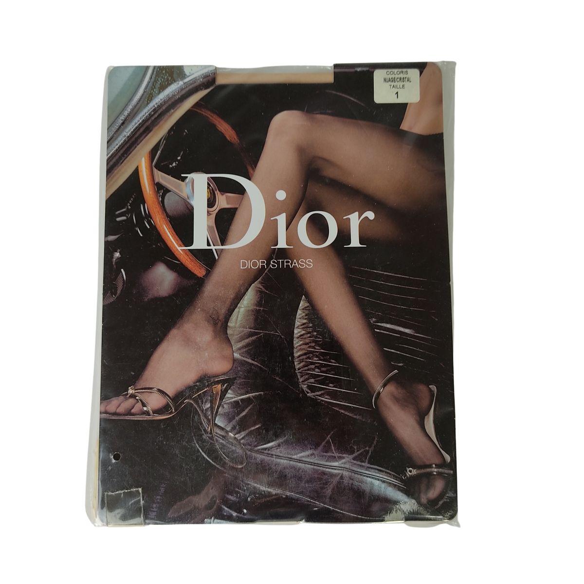 Dior nude nylon tights with rhinestones (Size 1)