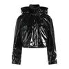 Secondhand Dondup Glossy Jacket in Black, 42 IT