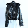 Secondhand Dondup Glossy Jacket in Black, 42 IT