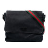 Gucci GG Canvas Web Flap Messenger Bag Secondhand