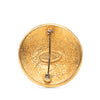 Chanel Gold Plated 31 Rue Cambon Round Brooch Secondhand