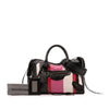 Balenciaga Small Lambskin Motocross Striped Classic City Satchel Secondhand