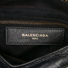 Balenciaga Small Lambskin Motocross Striped Classic City Satchel Secondhand