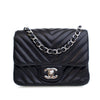 Chanel Mini Square Classic Chevron Lambskin Single Flap Secondhand