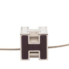 Hermès Palladium Plated Enamel Cage dH Cube Necklace Secondhand