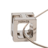 Hermès Palladium Plated Enamel Cage dH Cube Necklace Secondhand