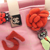 Chanel CC Canvas Chocolate Bar No.5 Camellia Bowling Bag Secondhand