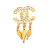 Chanel CC Gold Plated Filigree Pin Brooch Secondhand