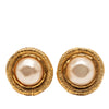 Secondhand Chanel Gold Plated Faux Pearl Clip On Earrings