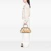 Secondhand Prada Metallic Vitello Daino Frame Handbag