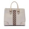 Gucci Calfskin and GG Canvas Nailhead Tote Secondhand