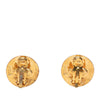 Chanel CC Gold Plated Round Clip On Earrings Secondhand