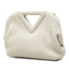 Bottega Veneta Small Lambskin Knit The Point Triangle Satchel Secondhand
