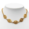 Chanel CC Gold Plated Oval Medallion Chain Necklace Secondhand