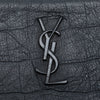 Saint Laurent Croc Embossed Leather Monogram Clutch Secondhand