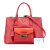 Prada Saffiano Lux Galleria Double Zip Front Pocket Satchel Secondhand